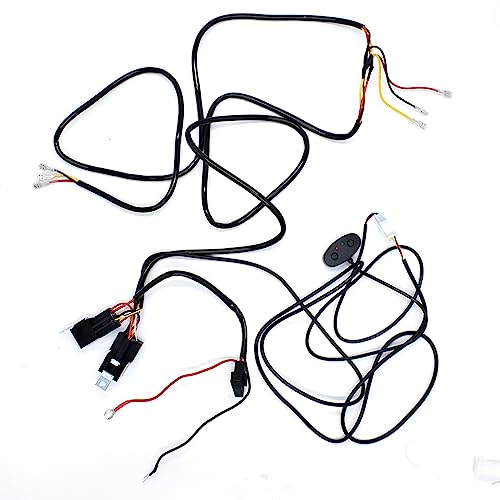 On Off Switch Wiring Harness Kit for LED Light Bar Off Road Lights LED Work Light 12V Waterproof Power Relay Blade Fuse - color: 1 wiring for 2 lights