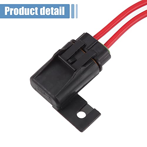 X AUTOHAUX 2 Set Inline Fuse Holder Waterproof Blade Style ATO/ATC Holder 30A 12A Gauge Wiring Harness with Cover for Automotive Marine
