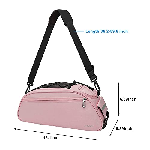 MOSISO Bike Rack Bag, Waterproof Bicycle Trunk Pannier Rear Seat Pouch Cycling Bike Carrier Backseat Storage Luggage Saddle Shoulder Bag - color: Pink