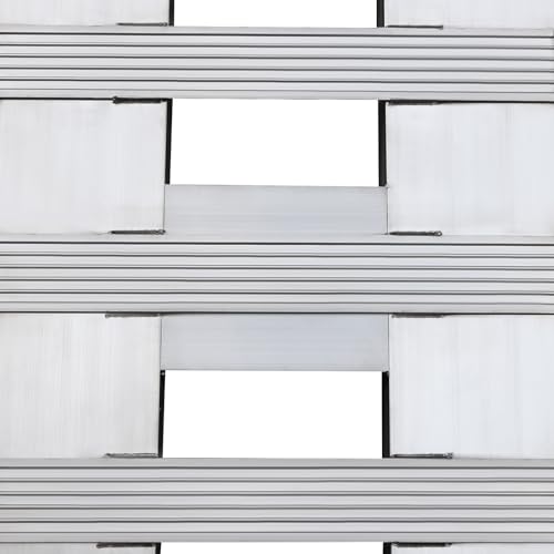 2pcs 6800lbs 6 ft x 15" Aluminum Trailer Ramps with Top Hook Attaching End & Crossbar Anti-Slip Truck Car Auto Ramp Universal Loading Ramps for Motorcycle, ATV, Bike, Lawn Mower - size: 15”W x 72”L