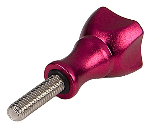 Fotodiox GoTough 25mm Red Metal Thumbscrew Compatible with GoPro HERO3, HERO3+, HERO4, HERO5, HERO6, HERO7 2-Prong Mounting System Pro - color: Red, size: Short