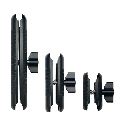 Double Socket Arm Compatible with RAM Mounts B Size 1" Ball Components for Bike/Motorcycle/ATV Phone Mount, Black (Black Short Arm) - size: Short Arm-Black