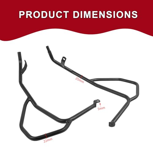 Highway Crash Bar Frame Falling Protector Bars Replacement for Honda NT1100 NT1100 DCT NT1100 ES 2025 2026 Motorcycle Steel Engine Guard Bumper (Upper and Lower)