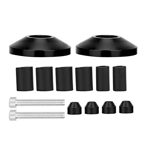 for motorcycle 1 inch handlebars end 1 inch Handlebar End Universal CNC Aluminum Alloy Motorcycle Handlebar Handle Bar End Accessory 1 Pair (black) - size: black
