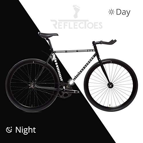 ReflecToes Reflective Stickers 3 Pack – High-Visibility Hexagon 720 Safety Decals for Bikes, Helmets, & Scooters – Ultra-Bright 720+ cd/lx/m² - Retroreflective Stickers for Nighttime Visibility - style: Hexagon 720