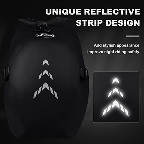 Motorcycle Backpack for Men - Large Capacity Waterproof Helmet Backpack for Men with Laptop Pocket, Large