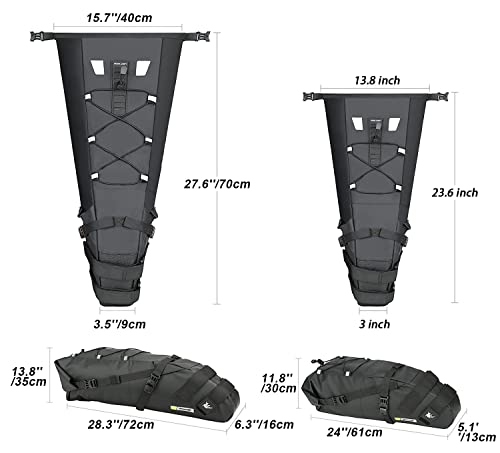 Rhinowalk Waterproof Bike Saddle Bag 10L - Under Seat Storage for Mountain Road Biking and Commuting Trips - size: 10L