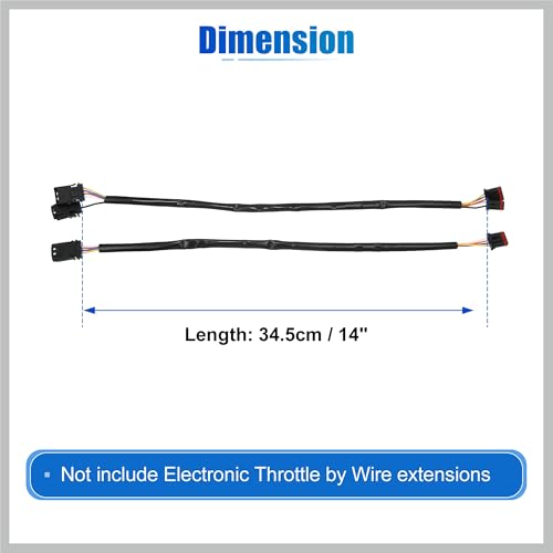 14" Handlebar CAN Bus Circuit Wire Extension Harness for Harley Dynas Electra Glide Road Glide Sportster Handlebar Wire Extension Switch Wiring Harness Replacement Car Parts