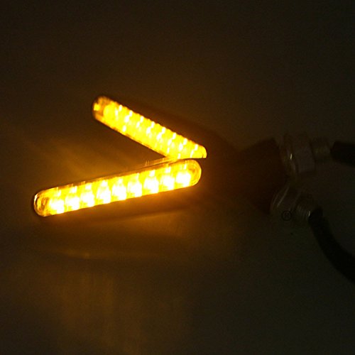 4Pcs Motorcycle LED Turn Signal Lights Blinkers Indicator Lights (Amber) - color: Amber