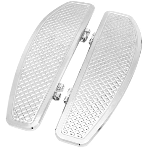 Chrome Driver Rider Anti-Slip Extended Floorboards Foot board for Harley Davidson Touring/Road King/Road Glide/Street Glide/Electra Glide/Ultra 1986-2025, Softail 1986-2017 Models - color: Driver Floor Board-Chrome