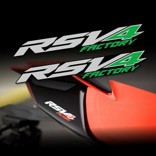 Motorcycle Rear Fairing Reflective Sticker Decals- Waterproof Decal Compatible with Aprilia RSV4 2021-2024 (Gray-Green) - color: Gray-green