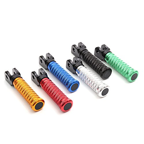 MC MOTOPARTS POLE Black CNC Front Foot Pegs Compatible with YZF R3 2015-2017 18 19 20 21 - color: Black, size: Standard