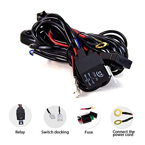 SKYWORLD LED Light Bar, 7D 20 inch 288W Spot Flood Combo Beam Work Driving Lamp with Black License Plate Mounting Bracket Wiring Harness Kit for Truck Car ATV SUV 4X4 Truck Boat - size: Light + Bracket + 12V Wiring