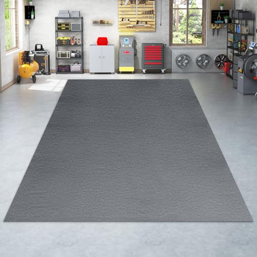 IRONMAX Garage Floor Mat 7.4’ x 17’ - Cuttable Garage Rug with Non-Slip Waterproof Backing, Washable Floor Protector, Oil Absorbent Parking Mat for Under Car, Motorcycle & Golf Cart - size: 7'4" x 17'