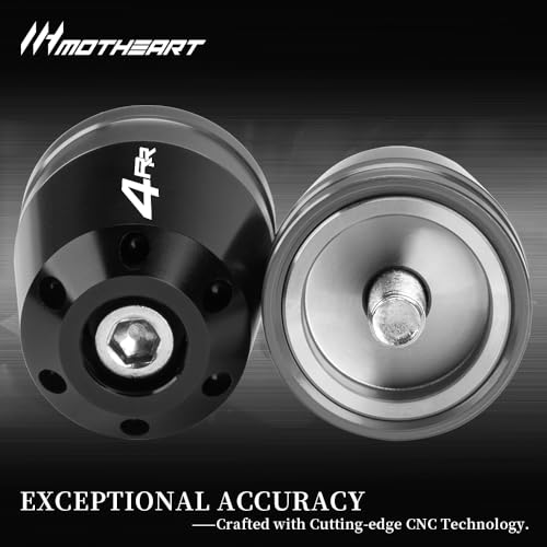 Motorcycle Handlebar End Weights For Ninja ZX-4RR 2023-2025 Heavy Duty Stainless Steel & Aluminum Bar Ends with Vibration Dampers Universal 8mm Fit Accessories (Gray) - color: Gray