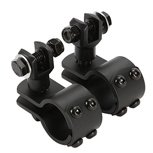 INNOGLOW 32mm 1-1/4" Highway Foot Peg Clamps - Heavy Duty Billet Aluminum Motorcycle Footpeg Bracket Mounts Fit for Engine Guard Frame Tube Harley Honda Yamaha Kawasaki ATV UTV
