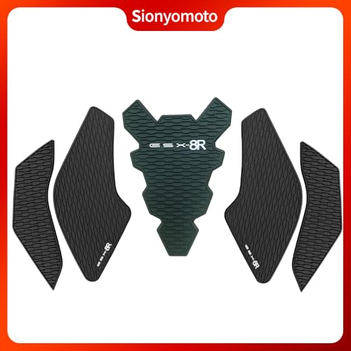Fuel Gas Tank Pad Protector Stickers Decal Set Compatible with GSX8R GSX 8R 2024-2025- Anti-Slip Protective Kit, Black | 5-Piece