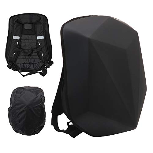 JFG RACING Motorcycle Backpack 30L,Universal Hard Shell Helmet Hardshell Riding Back Pack for Men Women-Grey Black - color: Grey Black