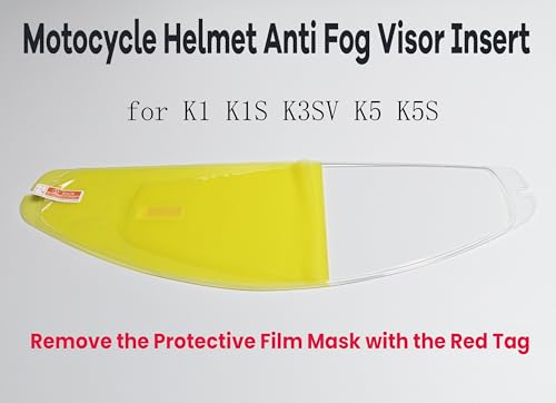 K1 Helmet shield Replacement,K5 Motorcycle Helmet Visor Compatible with K1 K1S K3SV K5 K5S(Anti Fog Film - color: Anti Fog Film