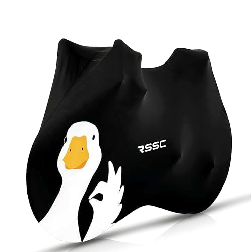 Bike Cover with 5 Zippers, Anti-Scratch Bicycle Storage Guard for Apartment & Garage, Fits Wall Hangers & Car Racks, Dust-Proof Full Protection for Most Bikes (Duck) - color: Duck