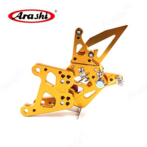 Arashi Version 2.0 Adjustable Rearsets for Honda CB300F CBR300R 2015-2023 ABS include, Gold - color: Gold, size: CB300F CBR300R 2015-2023 ABS include