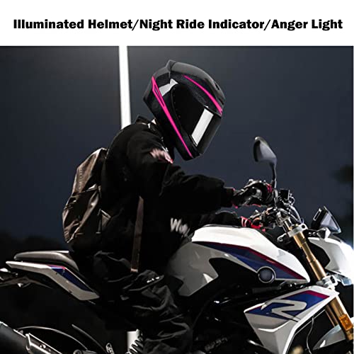 2PCS Motorcycle Helmet Light Kit, 3 Mode Ride Signal LED Light Night Riding Signal Helmet Light for Motorcycle Bike Helmet,Purple - color: 2pcs Purple