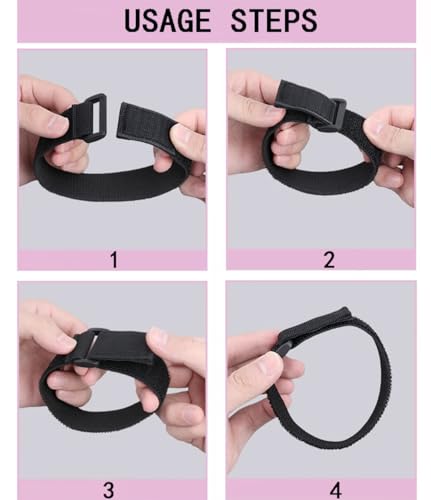 6 Pack (32 x 2 Inch) Reusable Fastening Cable Straps,Adjustable Multi-Purpose Hook and Loop Straps Nylon Cable Ties for Wire Cable Management Home Office Garage Outdoor Organization - size: 32'' x 2'' (Black)