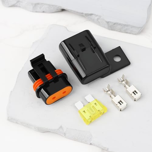 2 Sets 2 Pin 20A Fuse Connection Socket Kit Suitable for Passenger Cars Motorcycles Ships - size: 20A