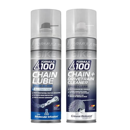 Speed Clean Degreaser & All Conditions Lube for Bicycles & eBikes – Spray Cleaner Quickly Removes Grease, Dirt & Grime – All-Weather Lubricant Protects Against Wear, Friction & Corrosion