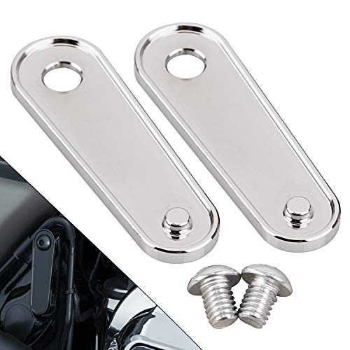 Chrome Motorcycle Rear Passenger Floorboard Foot Peg Frame Plates Compatible for 1993-2023 Harley Electra Road Street Glides Road Kings & Trikes - color: Chrome