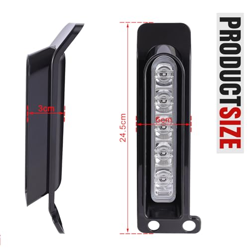 LED Filler Panel Lights Rear Fender Light Turn Signals Lamp Brake Tail Lights Fit for Harley Touring Electra Glide Ultra Limited Road King Road Glide 2014-2024(Black Housing Transparent Lens) - color: Black Housing Transparent Lens