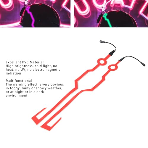PVC Motorcycle Helmet Light Strip, 3 Modes LED Light for Safety on Helmets, Ideal for Motorcycles, Bikes, and Outdoor Activities, with Water Design for Lasting