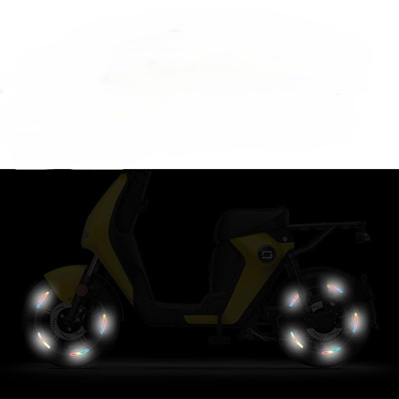 2 Pcs Universal Reflective Wheel Rim Stripe, Night Safety Warning Stickers, for Car Motorcycle Bicycles