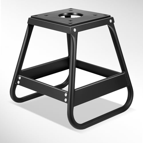 DNA Motoring Universal Motorcycle Dirt Bike Stand 1000lbs Capacity Dirtbike Panel Stand Heavy Duty Dirtbike Maintenance Motorcycle Box Stand Black TOOLS-00779 - style: Box Stand