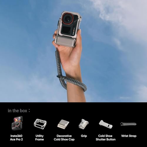 Insta360 Ace Pro 2 Xplorer Bundle Dual Battery- 8K Waterproof Action Camera Co-Engineered with Leica, 1/1.3" Sensor, Dual AI Chip, Leading Low Light, Superior Audio, Flip Screen & AI Editing for Vlogs