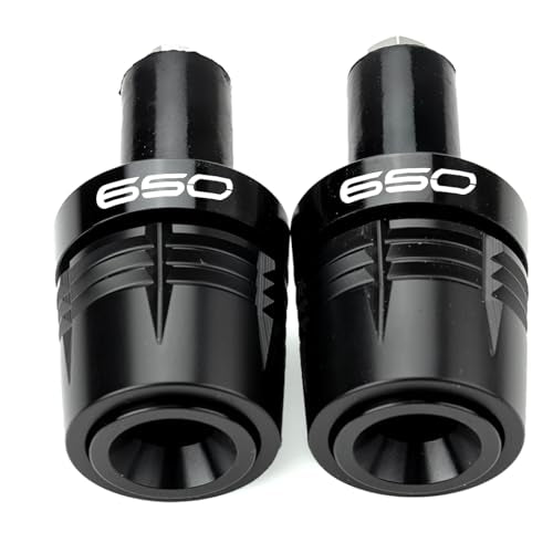 Motorcycle Handle Bar Ends Grips Plug Sliders Handlebar Grips Cap Compatible with Ninja 650 650R Ninja650 2017-2025 2026 Z650 Accessories (Black) - color: Black