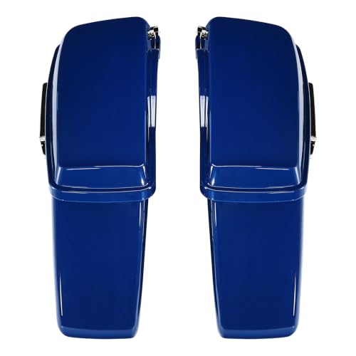HR3 Bright Billiard Blue Hard Saddlebags Compatible with 2023 Road King Special FLHRXS Fit for 2014-2023 Harley Touring Road King Road Glide Street Glide Electra Glide - color: Bright Billiard Blue