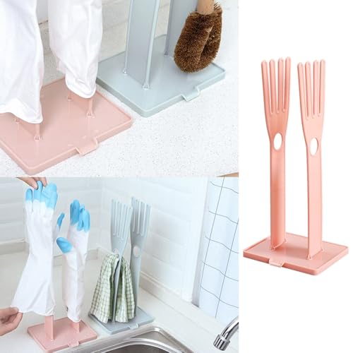 2 Pack Household Gloves Holder Rack Organizer Household Cleaning Glove Drying Rack for Rubber Kitchen Dishwashing Gloves Reusable Pet Grooming Brush with Long Sleeve Waterproof Glove