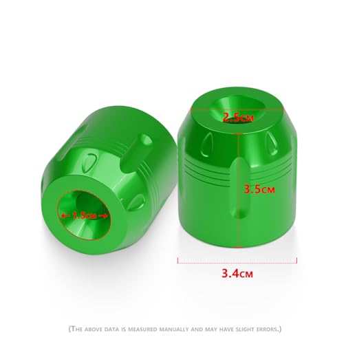 Motorcycle Bar Ends Plug,CNC Handlebar bar Ends Plugs For Ninja400 Ninja500/1000/400R/250/1000SX ZX6R Z650 Z900 Z400 ZX14R ZX10R ZX600 ZX636 ZX4RR ZX4R ER-6n ER-6f GSXR600 750 1000 and other models - color: Green