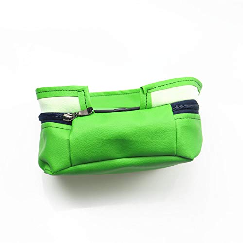 Universal Dirt Bike Off-road PU Leather Tool Bag Storage Tool For Motorcycle Honda Kawasaki Yamaha XR250 KLX250 DRZ 250 (Green) - color: Green