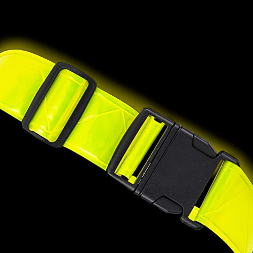 2-4 Pack - Reflective Glow Belt Safety Gear, Pt Belt, for Running Cycling Walking Marathon Military - style: 4 Pack