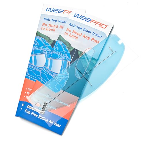 Universal Anti Fog Film for Motorcycle Helmet Visor 3.46" x 10.7"-Helmet Face Shield Anti Fog Visor Insert | Fog Prevention Visor Lens on Cold Mornings and Rainy Days,Clear Vision Safer Rides,Simple but Effective - size: Clear - Over 60 Seconds