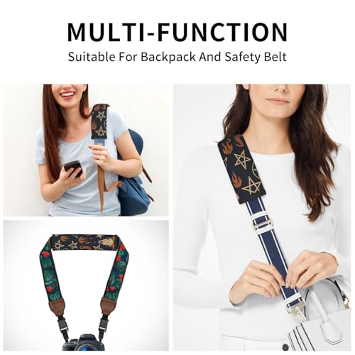Pair of Neoprene Car Seat Belt Shoulder Pads Satan Baphomet Sheep Head Car Seat Cushion Pads