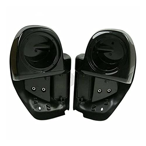 TCMT Highway Engine Guard Crash Bar Lower Vented Leg Fairing with 6.5" Speaker Pod Fit For Harley Touring 2014-2024 Road King Road Glide Street Glide Electra Glide - color: Chrome Crash Bar, Standard Leg, size: Style C Lower Vented Leg