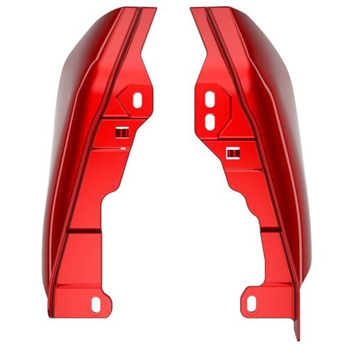 Advanblack 2025 Road Glide Mid Frame Air Deflectors Heat Shields Deflector for Harley Touring '09-'25 Harley RG, Street Glide, Road King (Brilliant Red) - color: Brilliant Red