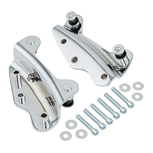 TCT-MOTORPARTS Detachable Upright Sissy Bar Passenger Backrest W/Pad Luggage Rack Docking Kits Fit For Harley Street Glide Road King 2009-2013 - color: Chrome #4(2009-2013)