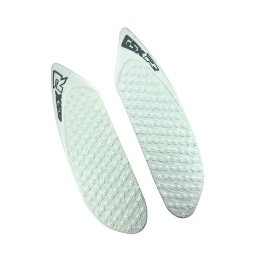 Motorcycle Gas Fuel Tank Pad Traction Side Pads Fuel Knee Grip Decal Compatible with Suzuki GSXR 600 750 2006-2007 (White) - color: White