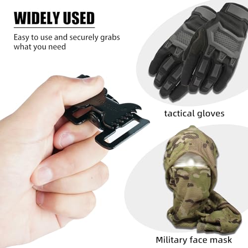 MELOTOUGH Tactical Glove Clip Holder Work Glove Holder Clip for Tactical Backpack, Tool Belt - color: Trigger Hook Blk