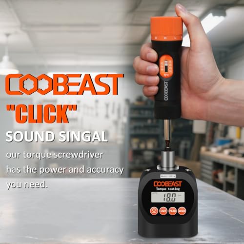 coobeast Torque Screwdriver 38Pcs, Gifts for Men Torque Wrench with Inch/Pounds Torque Range 10-70 In-lb, S2 Bits, Sockets and Storage Case for Maintenance, Tools, Bike Repairing and Mounting - size: 38PCS