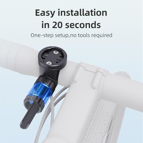 Out-Front Bike Mount Compatible with Garmin Edge, iGPSPORT, XOSS, CooSpo Magene, CYCPLUS GPS Cycling Computer&Lights Adjusted Between 28~40mm Suitable for Round Tube&Flat Handlebars(S12) - style: S12